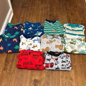 Lot of (10) fleece footed Jammies 18 months